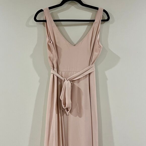 Show Me Your Mumu Jenn Maxi Dress Dusty Blush Chiffon size Large - Picture 3 of 6